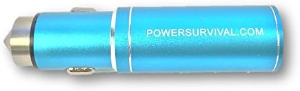 Accessory Charger/Glass Breaker (Blue) with Rechargeable Battery and Cord in Case By Power Survival Cig Lighter Adapter