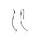 Hoops & Loops Sterling Silver Wave Polished Hook Earrings