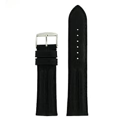Watch Band Genuine Shark Black Double Padded 22 millimeters Tech Swiss