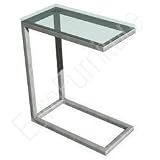 Soho Snack Table (Stainless / Clear) (24H x 10W x 20D)