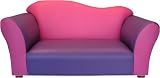 Product details for Wave Kids Sofa by Fantasy Furniture - Pink / Purple Leather