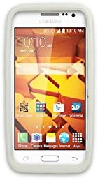 MaxessoryTM White Solid Soft Flexible Gel Rubber Silicone Skin Case Cover for Samsung Galaxy Prevail LTE / Core Prime