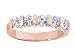 Women’s 5 Stone Diamond Ring in Round Cut Diamonds Bar Setting ( 1.50 Total Carat Weight | FG-VS Quality | 14k Rose Gold ) Finger Size -