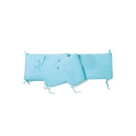 Baby Boum Super Soft & Extra Long Thick Padded Cot & Playpen Bumper (Turquoise/Azur Blue, 28 X 400 cm)