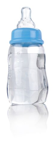 Best Price Nuby 3 Pack Clear Feeding Bottles, 4 Ounce, Colors May Vary
