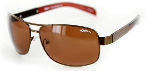 "Oxen 91040" Polarized Aviator Sunglasses (Bronze w/ Amber Lens)