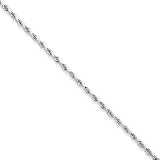 1.5mm, 14 Karat White Gold, Diamond Cut Rope Chain 20 inch 31s5w8VGBjL. SL160 1.5mm, 14 Karat White Gold, Diamond Cut Rope Chain 20 inch