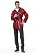 Men's Halloween Costume Hugh Hefner Playboy Bachelor Smoking Jacket with Pipe