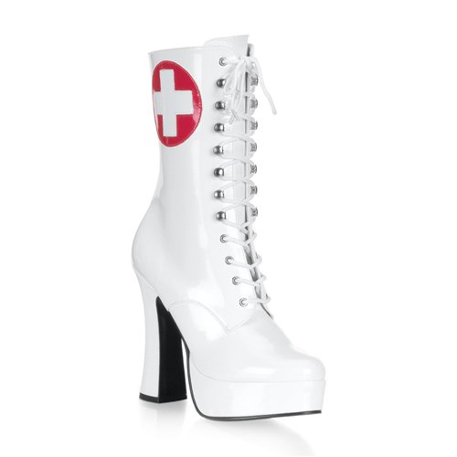 31s5yaOHbgL. SL500  PLEASER Womens Shoes Naughty Nurses Patent Leather Red