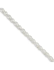 14k White Gold 7in Fancy Bracelet. Metal Wt- 4.88g