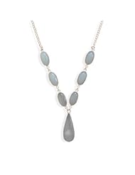 Sterling Silver 17.5 Inch Chalcedony Necklace