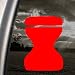 Naruto Red Decal Gaara Anime Car Truck Window Red Sticker