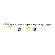 Kansas City Royals 5-Charm Bracelet, baseball, bat, team logos, glove, etc