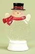 6" Glitter Buddies LED Lighted Color Changing Christmas Snowman Glitterdome