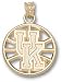 Kentucky Wildcats Solid 10K Gold ''UK'' Pierced Basketball Pendant