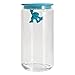 A di Alessi Gianni 6-Cup Glass Jar, Aqua Blue, cl 140 -