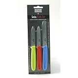 KuhnRikonSwissKnifeSet:ParingKnife-Green,TomatoKnife-Red,SandwichKnife-Blue