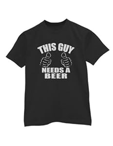 This guy needs a beer Black X-Large T-Shirt