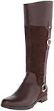Rockport Women's Tristina Buckle Riding Boot,Ebano Leather/Suede,9 M US