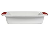 Ethos Hells Kitchen 34.5cm White Roaster with Red Silicon Handles  from Ethos
