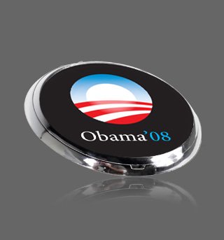 Obama 08 Flat Car Medallion