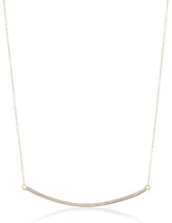 Polished Sterling Silver Long Bar Necklace, 16" + 3" extender