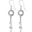 Handcrafted Austrian Crystal Modish Circular Cosmic Drop Earrings MADE WITH SWAROVSKI ELEMENTS