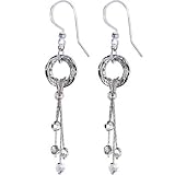 Handcrafted Austrian Crystal Modish Circular Cosmic Drop Earrings