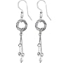 Handcrafted Austrian Crystal Modish Circular Cosmic Drop Earrings MADE WITH SWAROVSKI ELEMENTS