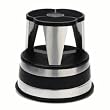 Step Stool with Safety Casters, Rubber Tread, 500 lb Capacity, Silverstone CRA100101