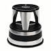 Step Stool with Safety Casters, Rubber Tread, 500 lb Capacity, Silverstone CRA100101