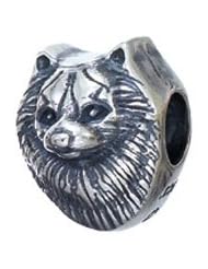 Genuine Zable (TM) Product. 925 Sterling Silver Pomeranian Bead Charm. 100% Satisfaction Guaranteed.