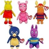 Ty Backyardigans Beanie Baby Set of 5 Beanie Babies (Tyrone, Uniqua, Pablo, Austin & Tasha) ~ Ty