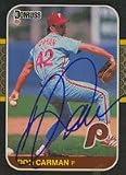 Don Carman, Philadelphia Phillies Autographed Card