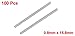 100 Pcs 0.8mm x 15.8mm Parallel Dowel Pins Fasten Elements