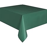 Plastic Table Cover, 54-Inch by 108-Inch, Forest Green