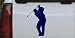 3in X 5in Navy -- Golf Swing Sports Car Window Wall Laptop Decal Sticker