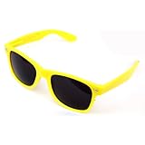 Solid Neon Wayfarer Sunglasses, Yellow