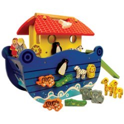 Childrens Toyshop  Third Party New : Wooden Noahs Ark (sorter and magnetic)
