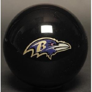 NFL Baltimore Ravens Licensed Black (home color) Billiard Table Cue Ball / 8 Ball