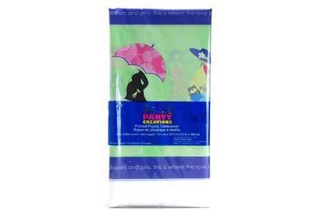 Mod Mom Baby Shower Plastic Tablecover