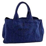 「**限定SALE**PRADA : プラダ 2012年春夏新作 ロゴ入りDENIMトートバッグ デニムブルー(AVIO) B1872B 並行輸入」の画像