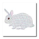 Plaid Bunny Rabbit Drawing - 10x10 Iron On Heat Transfer For White Material