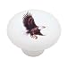 Bald Eagle Decorative High Gloss Ceramic Drawer Knob