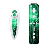 Ghost in the Game (Green) Design Nintendo Wii Nunchuk + Remote Controller Protector Skin Decal Sticker