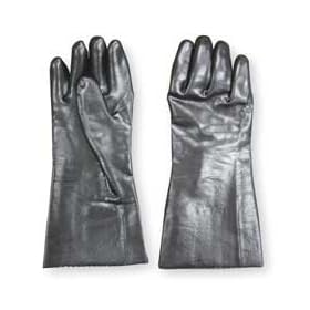 Condor 2YEP3 Glove, PVC, Smooth Coat, M, Blk, Pr