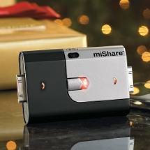 miShare iPod Music MP3 MP4 JPEG File Transfer Device