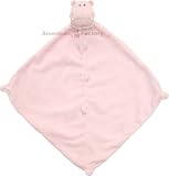 Chenille PINK HIPPO Security Blankie