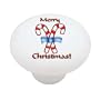 Merry Christmas Candy Canes Decorative High Gloss Ceramic Drawer Knob