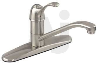 Gerber Allerton Series 40150SS Single Handle Kitchen Cast Spout Faucet with 9-1 16 Spout... by Gerber